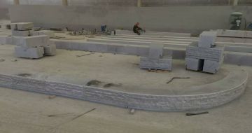 金昌 芝麻白整石坐凳（光面+自然面）