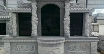 金昌 芝麻灰高档墓碑，土墓，可定制