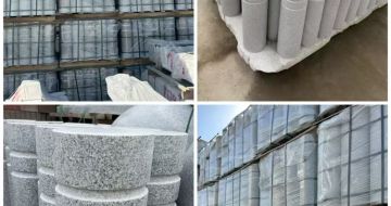 金昌 芝麻白花岗岩挡车柱、隔离柱多少钱