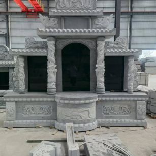 金昌 芝麻灰高档墓碑，土墓，可定制