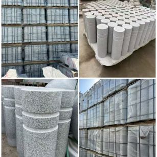 金昌 芝麻白花岗岩挡车柱、隔离柱多少钱