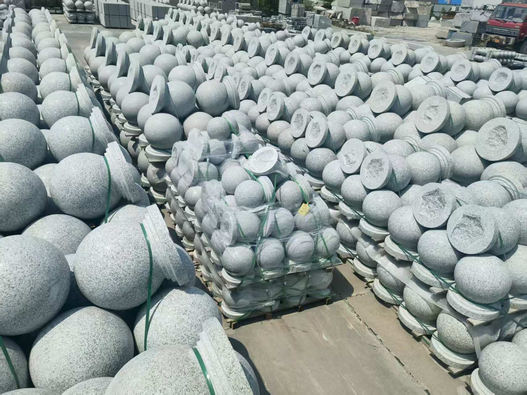 金昌 花岗岩实心圆球，石球，挡车球，挡车石，车止石，路障石。