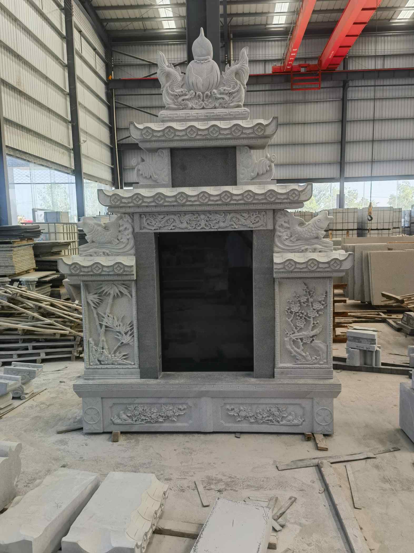 金昌 芝麻灰高档墓碑、土墓，一套也支持定做