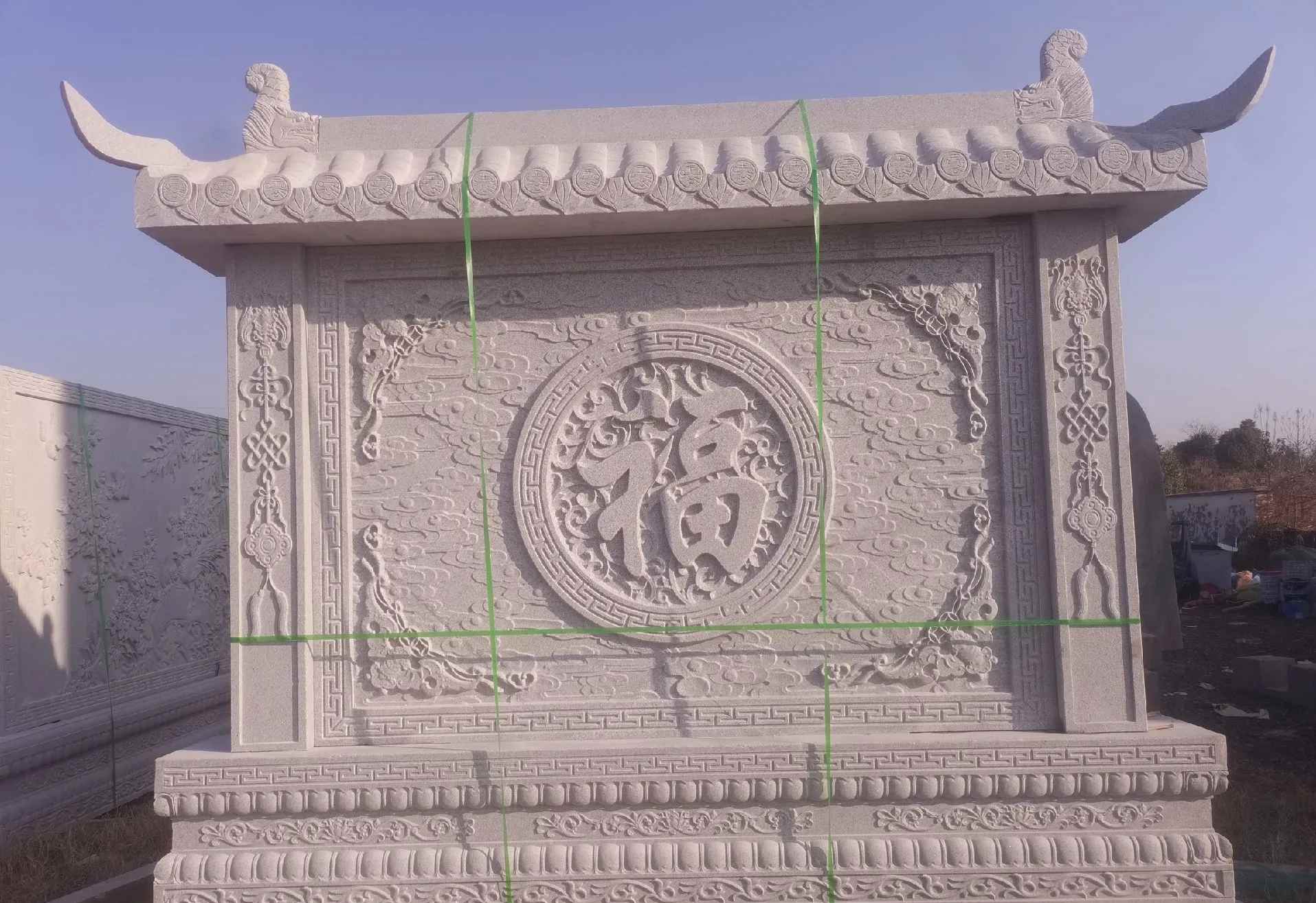 金昌 芝麻白花岗岩屏风，照壁，影壁