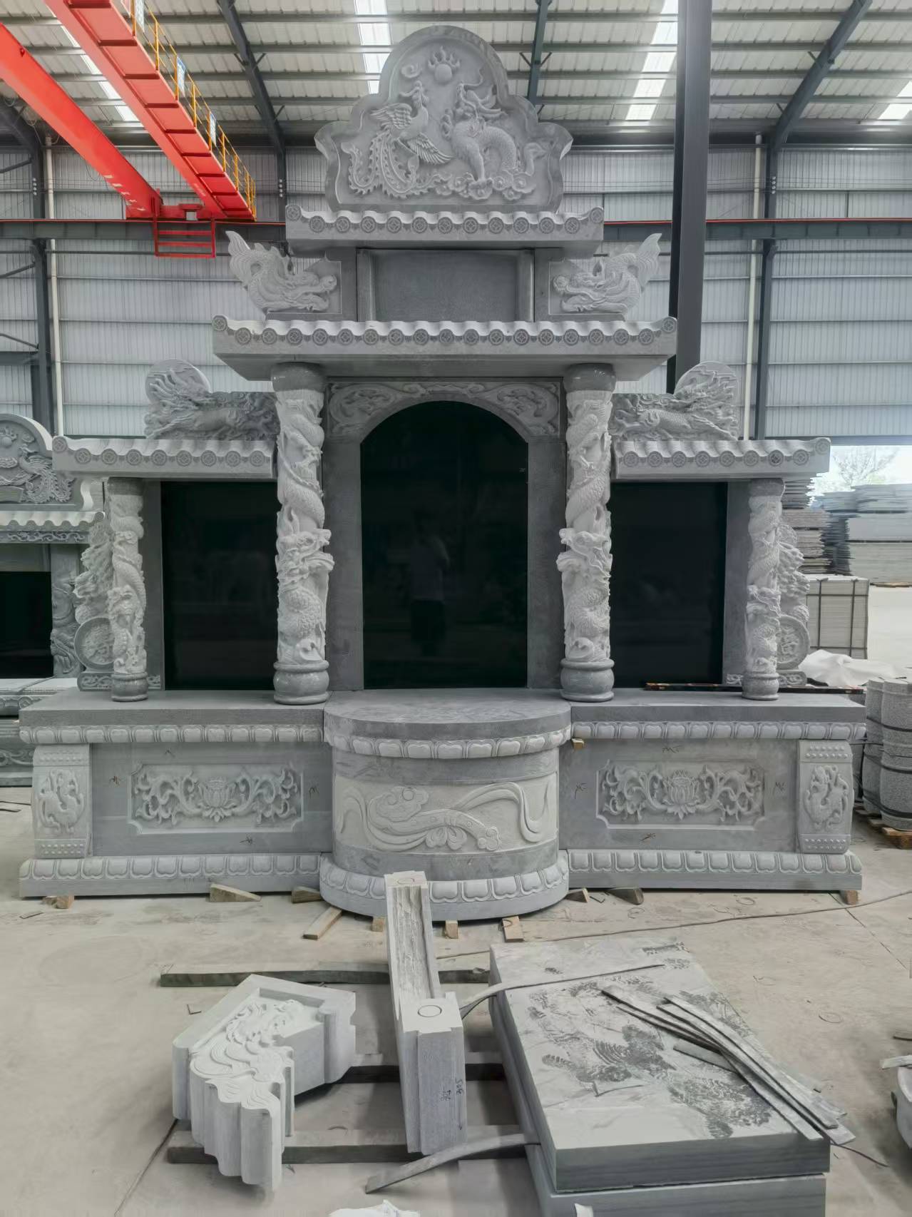 金昌 芝麻灰高档墓碑，土墓，可定制