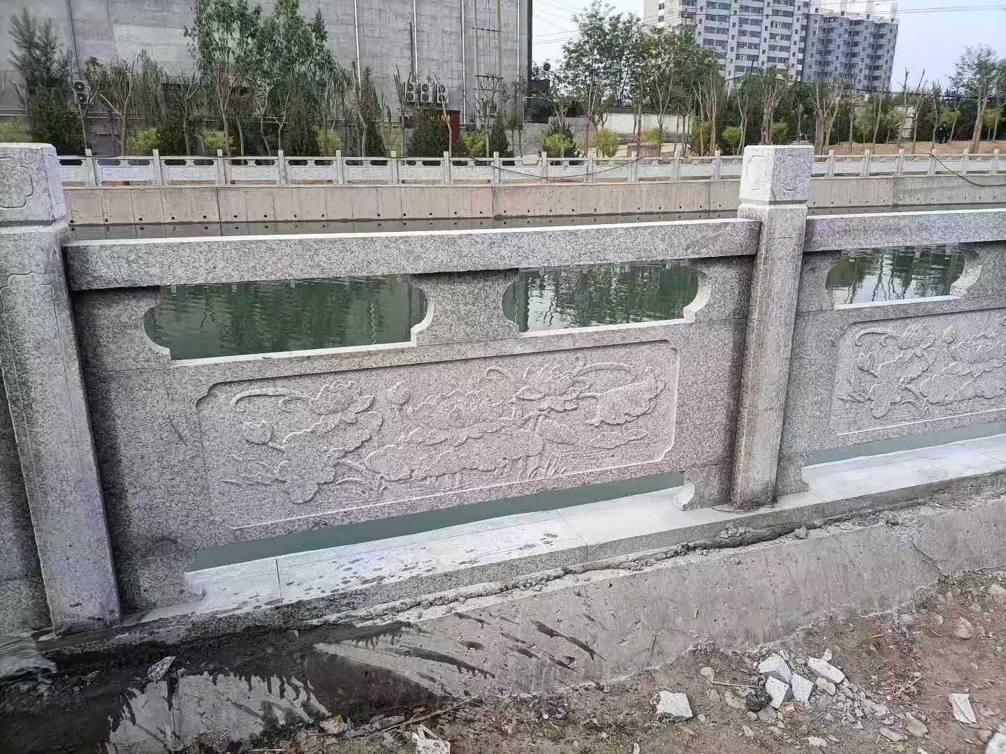 金昌 芙蓉白大花桥梁、河道，石材栏杆、围栏、护栏