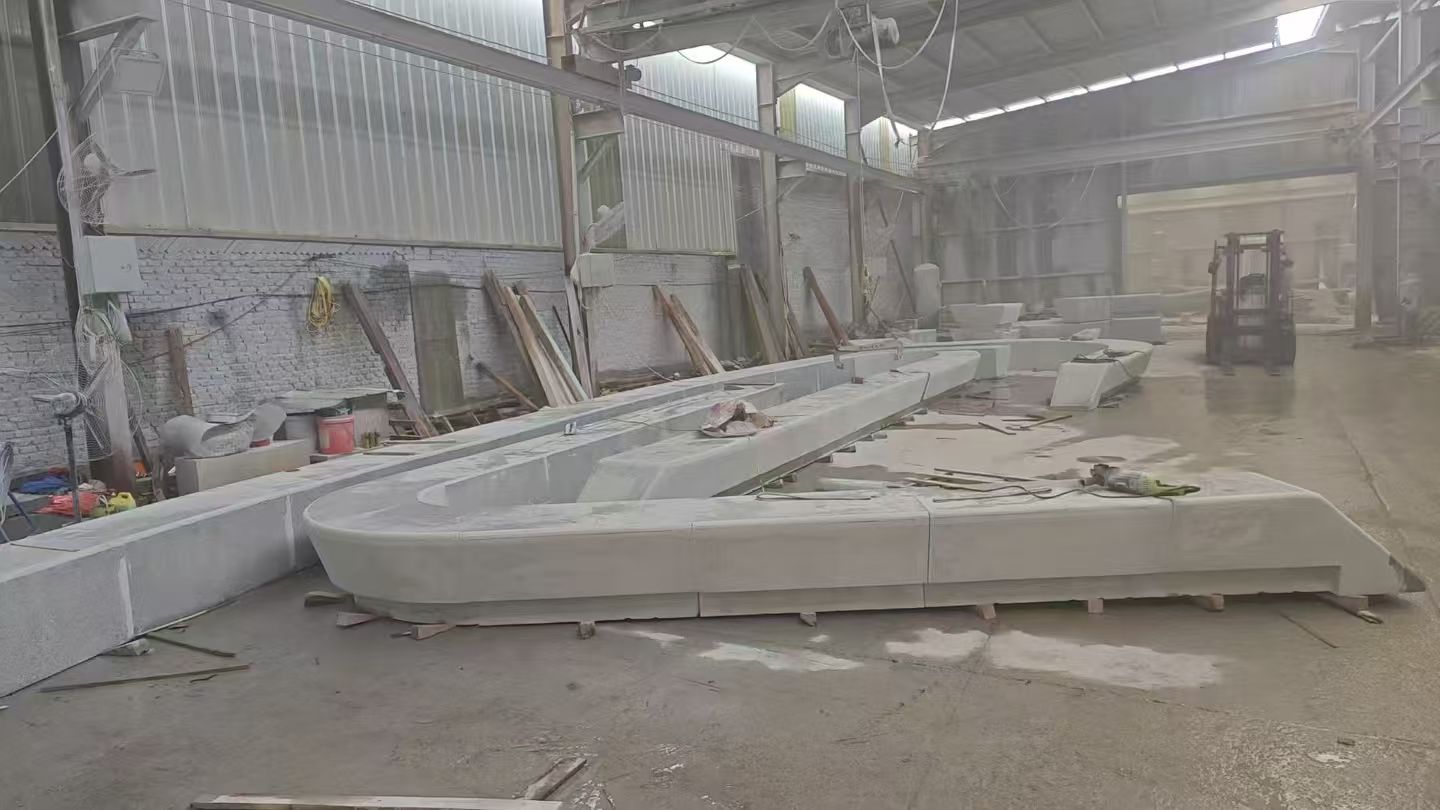 金昌 花岗岩整石坐凳拼装