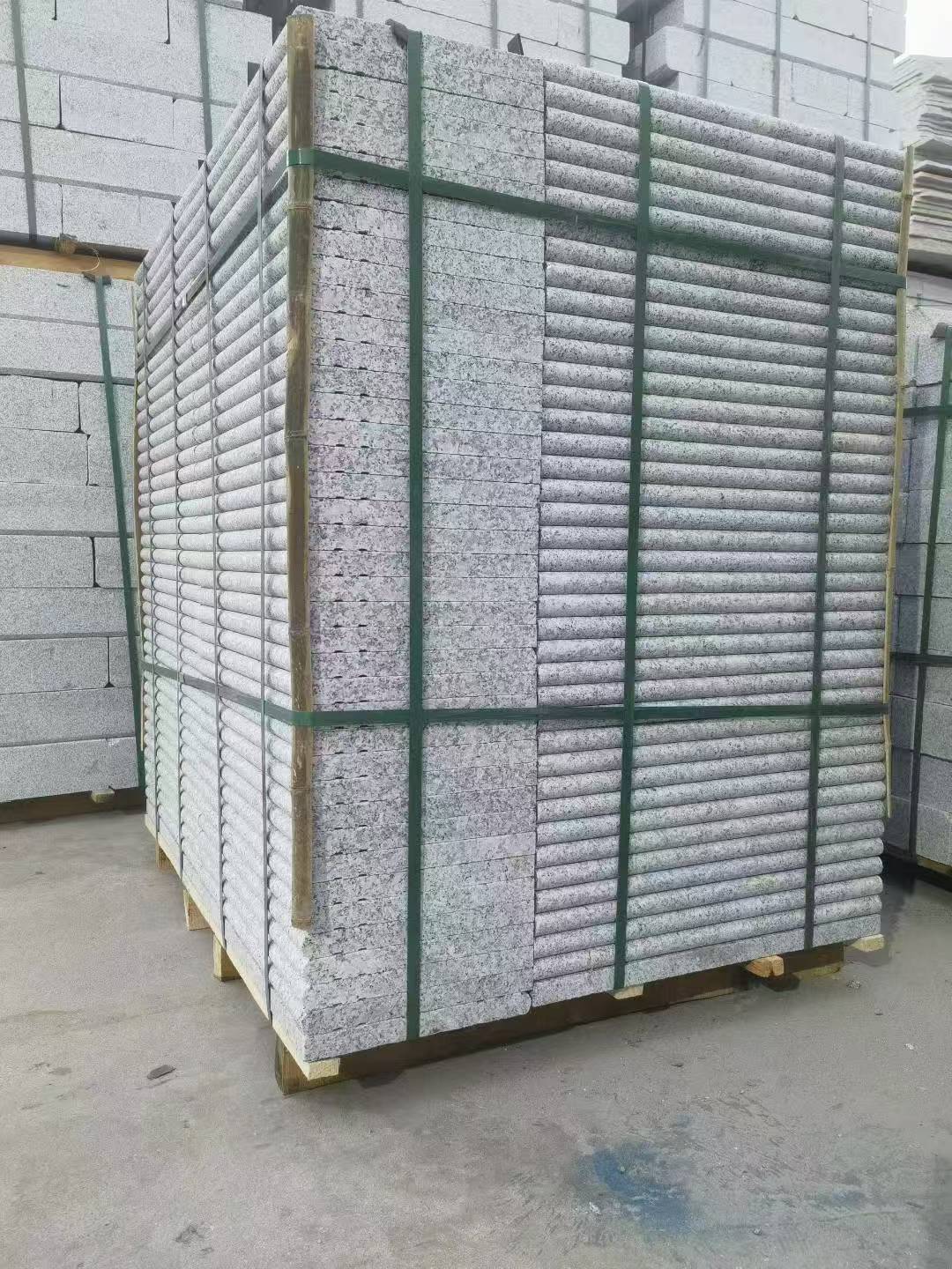 金昌 芙蓉白3公分厚磨圆边、拉槽，楼梯踏步